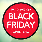 Autocollant Pour Fenêtre Round Black Friday Simple Professional Modern Vent (Feuille 3)