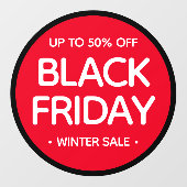 Autocollant Pour Fenêtre Round Black Friday Simple Professional Modern Vent (Feuille)