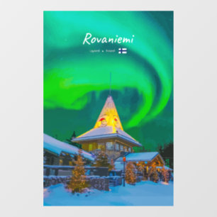 Autocollant Pour Fenêtre Rovaniemi, Finlande - Aurore magique 