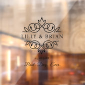 Autocollant Pour Fenêtre Royal, Elegant, "Best Day-Ever" Mariage (Feuille 2)