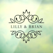 Autocollant Pour Fenêtre Royal, Elégant, Mariage (Feuille 3)