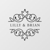 Autocollant Pour Fenêtre Royal, Elégant, Mariage (Feuille)