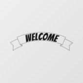 Autocollant Pour Fenêtre Ruban de bannière de bienvenue, (Feuille)