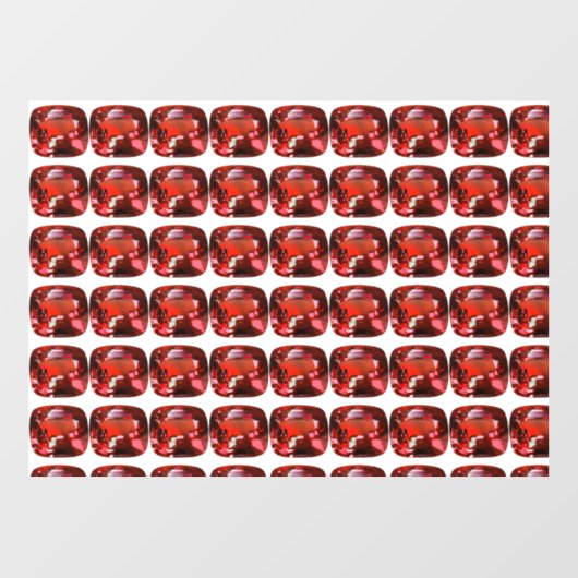 Autocollant Pour Fenêtre Ruby Gemstone Red (Feuille)