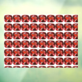 Autocollant Pour Fenêtre Ruby Gemstone Red (Feuille 3)