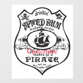 Autocollant Pour Fenêtre Rum épicé Pirate Boisson Thunder_Cove  (Feuille)