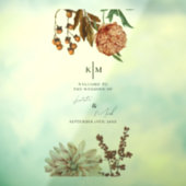 Autocollant Pour Fenêtre Rustic Boho Bienvenue À Notre Décal Mariage (Feuille 3)