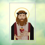 Autocollant Pour Fenêtre Sacré Coeur de Jésus (Feuille 3)