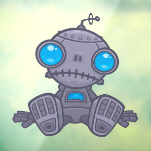 Autocollant Pour Fenêtre Sad Robot