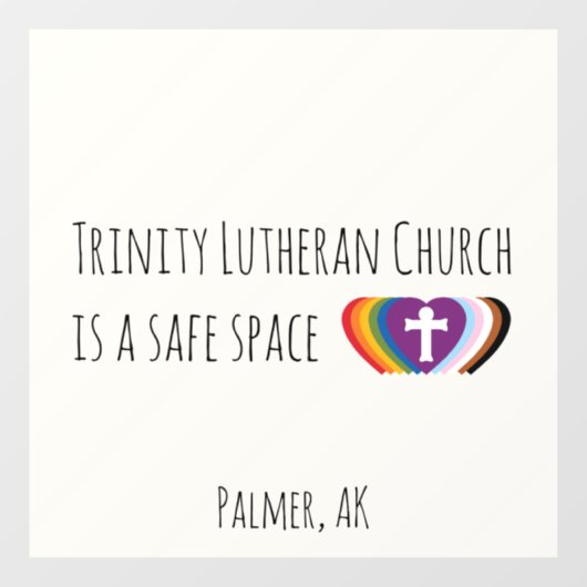 Autocollant Pour Fenêtre Safe Space Window Cling (Feuille)