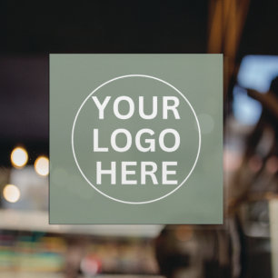 Autocollant Pour Fenêtre Sage Green Logo l Entreprise Professionnelle Entre