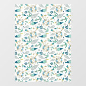 Autocollant Pour Fenêtre Sailing Boating Marine Shop Ocean Pattern Large (Feuille)