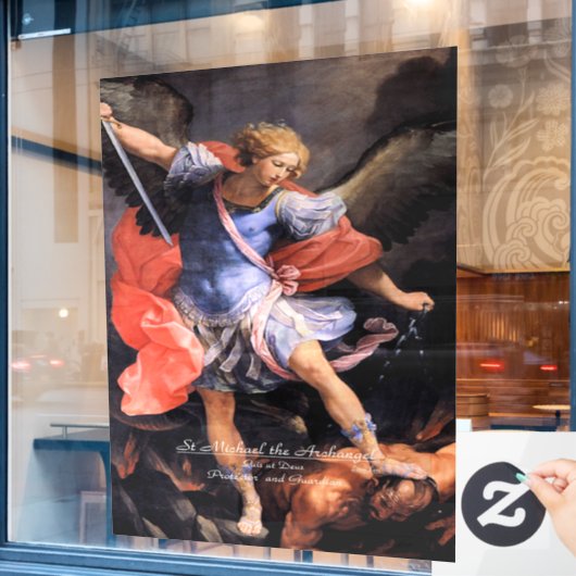 Autocollant Pour Fenêtre Saint Michel l'Archange (Fenêtre de café)