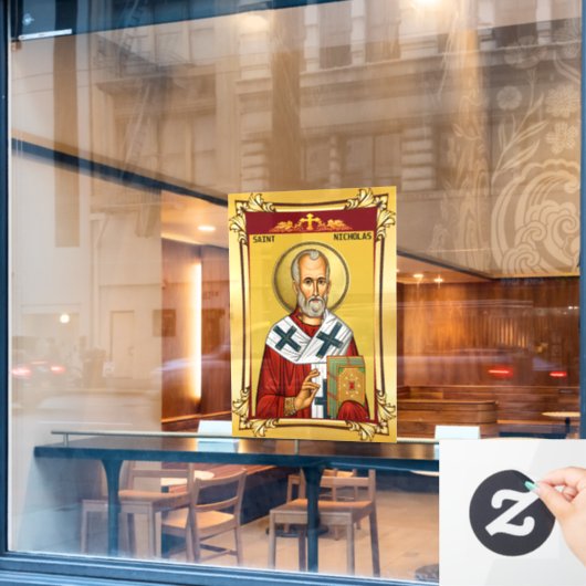 Autocollant Pour Fenêtre Saint Nicholas (Fenêtre de café)