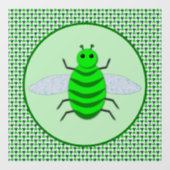 Autocollant Pour Fenêtre Saint Patricks Day Bee et Shamrocks (Feuille)