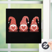 Autocollant Pour Fenêtre Saint Valentin Trois mignons Gnomes qui tiennent l (Maison)