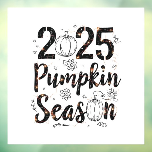 Autocollant Pour Fenêtre Saison citrouille 2025 - Jolie décoration d'automn (Feuille 3)