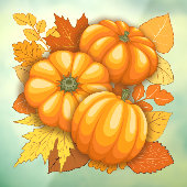 Autocollant Pour Fenêtre Saison d'automne Halloween Citrouille Motif (Feuille 3)