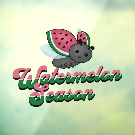 Autocollant Pour Fenêtre Saison de pastèque Ladybug (Feuille 3)