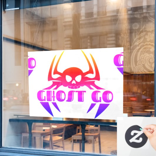 Autocollant Pour Fenêtre Saison Éffrayante de Ghost Go (Fenêtre de café)