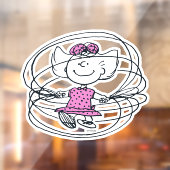 Autocollant Pour Fenêtre Sally Jouant à la corde de saut (Feuille 2)