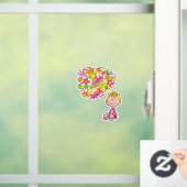 Autocollant Pour Fenêtre Sally pense aux fleurs (Maison)