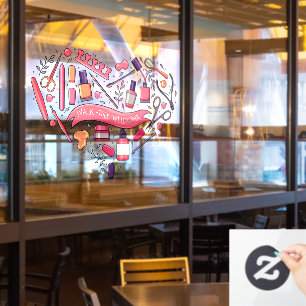 Autocollant Pour Fenêtre Salon à ongles Walk Ins Welcome Nail Pedicure Hear