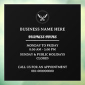 Autocollant Pour Fenêtre Salon Barber Heures d'ouverture Boutique Heures d' (Feuille 3)