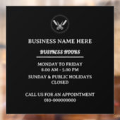 Autocollant Pour Fenêtre Salon Barber Heures d'ouverture Boutique Heures d' (Feuille 2)