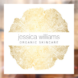 Autocollant Pour Fenêtre Salon d'art en bois Luxe, Boutique