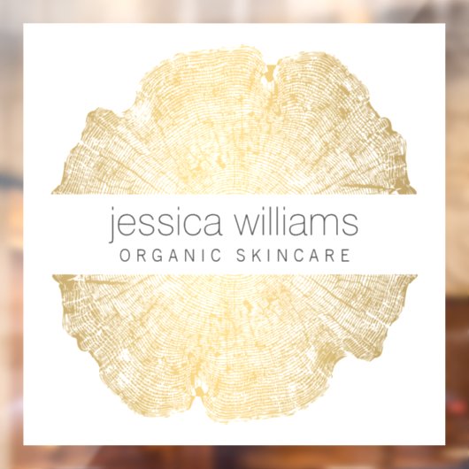 Autocollant Pour Fenêtre Salon d'art en bois Luxe, Boutique (Feuille 2)