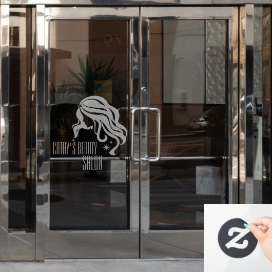 Autocollant Pour Fenêtre Salon de beauté Custom Business (Porte de bureau)