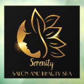 Autocollant Pour Fenêtre Salon de beauté et Spa pour femmes Teinte Dorée Pe (Feuille 3)