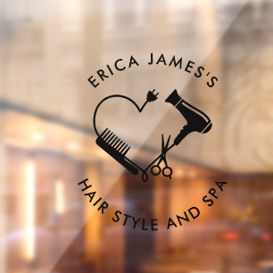 Autocollant Pour Fenêtre Salon de beauté Pink Marble