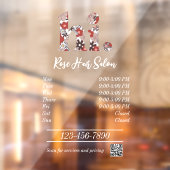 Autocollant Pour Fenêtre Salon de coiffure Ouvert (Feuille 2)