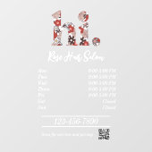 Autocollant Pour Fenêtre Salon de coiffure Ouvert (Feuille)