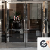 Autocollant Pour Fenêtre Salon de coiffure Ouvert (Porte de bureau)