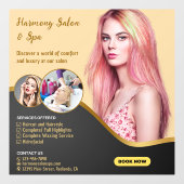 Autocollant Pour Fenêtre Salon de coiffure personnalisé Spa Coupe Teinture  (Feuille)