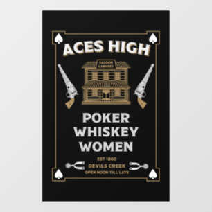 Autocollant Pour Fenêtre Salon de la Frontière Américaine Cowboy