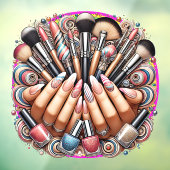 Autocollant Pour Fenêtre Salon de manucure et de maquillage (Feuille 3)