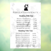 Autocollant Pour Fenêtre Salon de marbre Restaurant Prix & Services Afficha (Feuille 3)