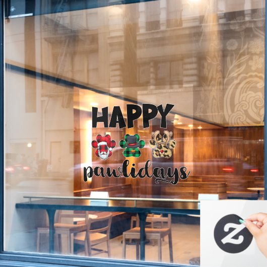 Autocollant Pour Fenêtre salon de Noël (Fenêtre de café)