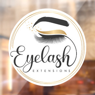 Autocollant Pour Fenêtre Salon de Spa d'Extensions de Cils Génériques