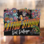 Autocollant Pour Fenêtre Salon de tatouage - Studio (Feuille 2)