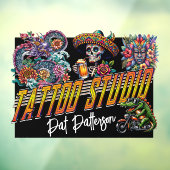 Autocollant Pour Fenêtre Salon de tatouage - Studio (Feuille 3)