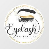 Autocollant Pour Fenêtre Salon Spa d'Extensions de Cils Génériques (Feuille)