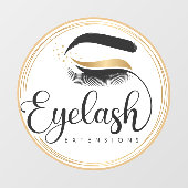 Autocollant Pour Fenêtre Salon Spa d'Extensions de Cils Génériques (Feuille)