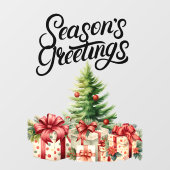 Autocollant Pour Fenêtre Salutations de la saison Noël (Feuille)