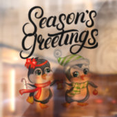 Autocollant Pour Fenêtre Salutations de saison (Feuille 2)