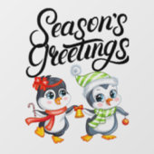 Autocollant Pour Fenêtre Salutations de saison (Feuille)